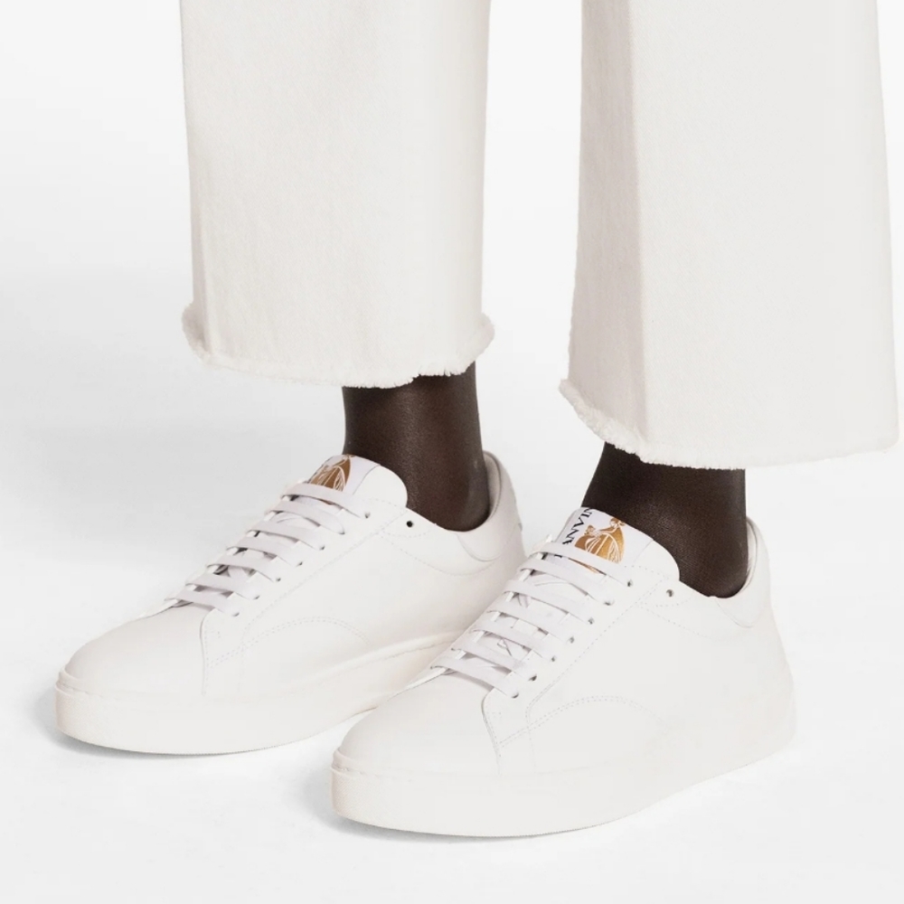 Lanvin DDB0 white Leather Sneakers MSRP $650